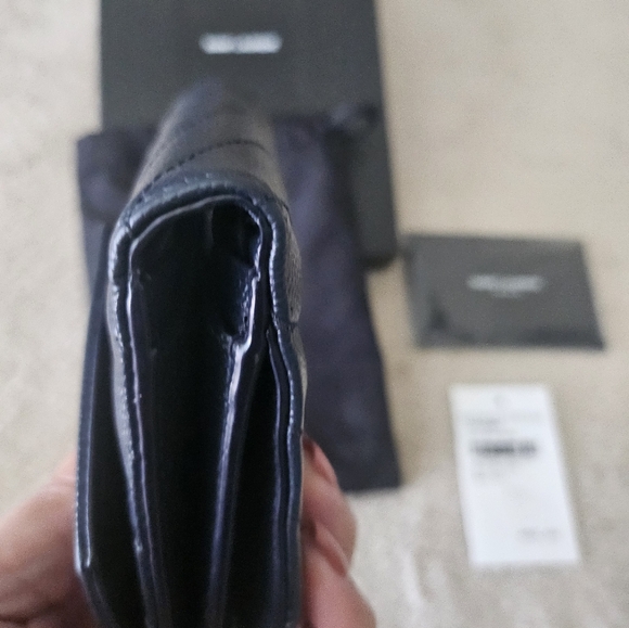 YSL trifold wallet Navy Blue - Picture 4 of 8